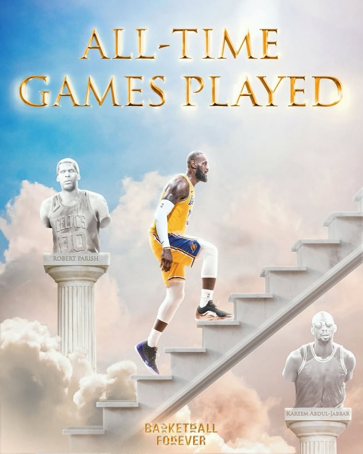 詹姆斯常规赛出场数登顶历史第一 生涯21项数据位列联盟榜首